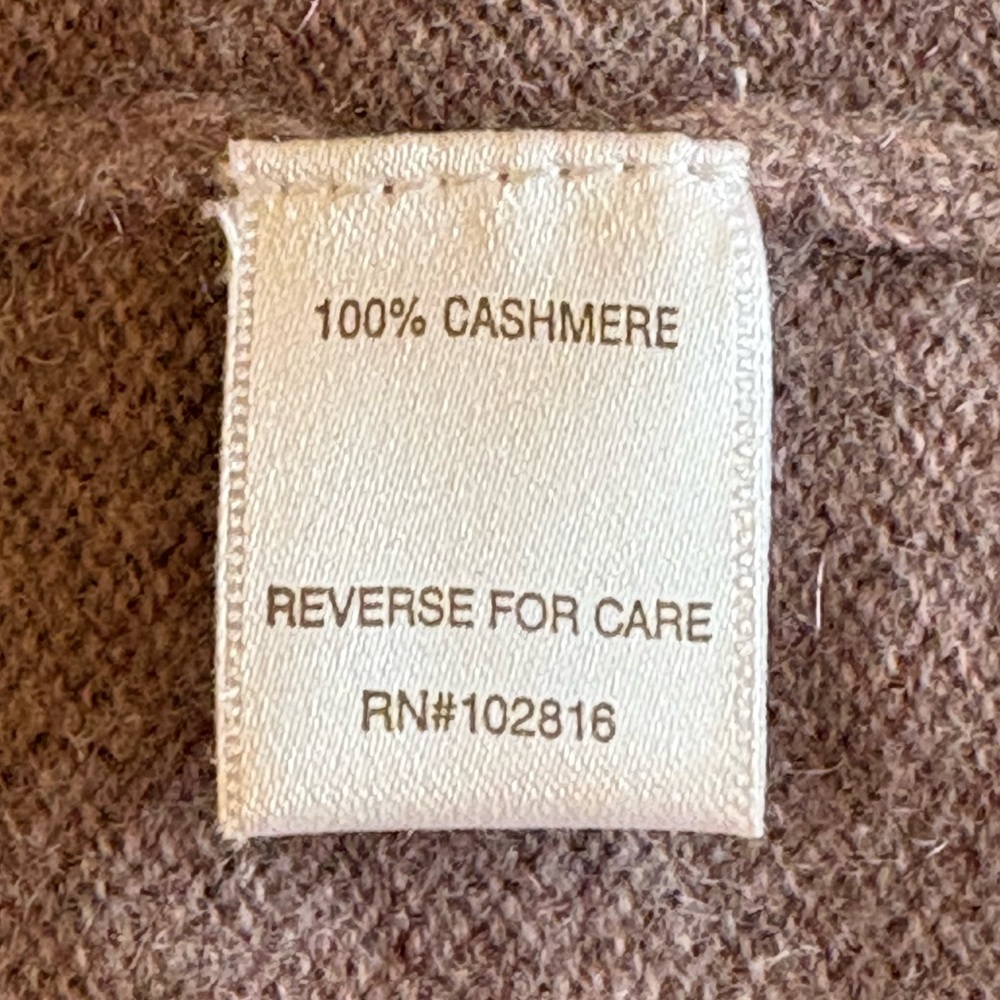 Garnet Hill MAUVE Cashmere Tie-Sleeve V-Neck Sweater - Picture 9 of 14